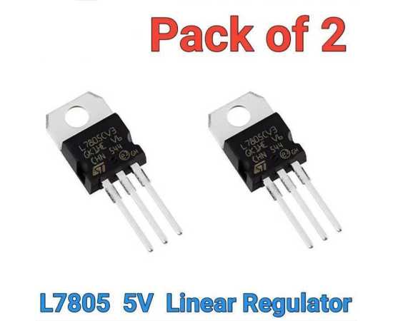 2Pcs Lm7805 5V Linear Voltage Regulator