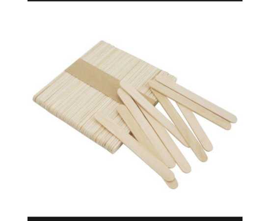 Pack Of 100 Small Craft Wooden Popsicle Sticks (Length - 4.5 Inches)
