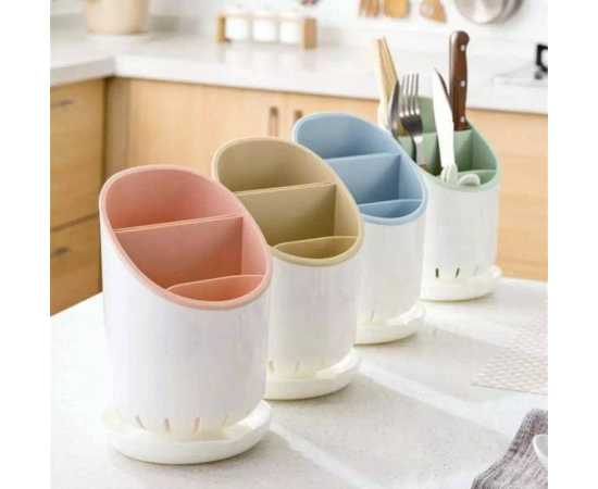 Kitchen Home Dry Cutlery Holder Strainer Drainer