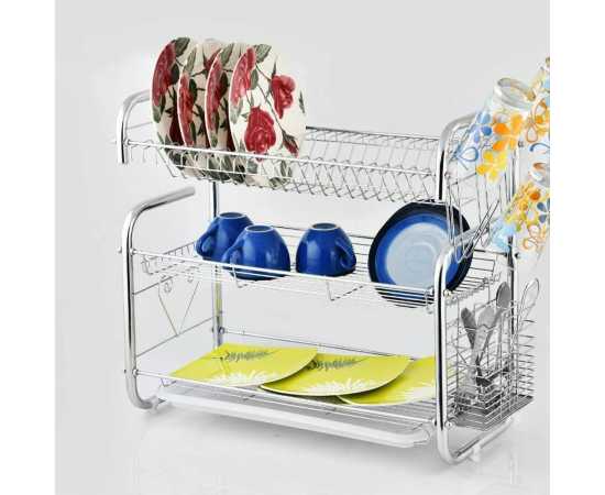 Stainless Steel 3 Layer G Shape Kitchen Rack