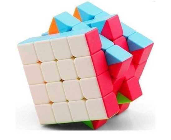 Pack of 4 Rubik Cubes Sticker Less Speed Cube