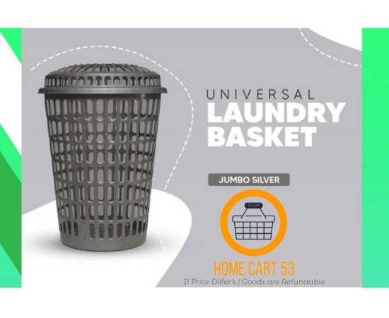 Plastic Laundry Basket - 1 Piece