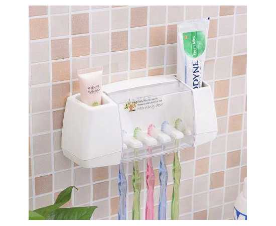 White Wall Mount Toothpaste Holder
