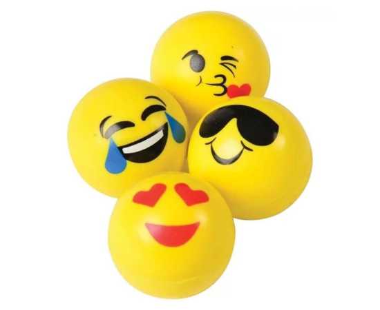 Stress Relief Smiley Foam Ball - Pack of 6