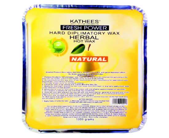 Kathees Hard Diplimatory Natural Hot Wax - 1000 Grams