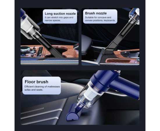 High Suction 2 In 1 Car Vacuum Cleaner With Wireless Charging