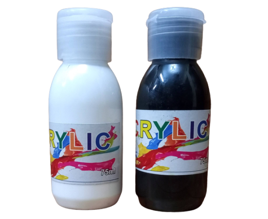 Pack of 5 - Acrylic Color Paints 75 ml Bottle