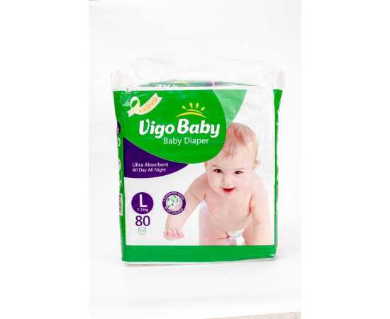Vigo Diaper (L/7-15kg/4) Jumbo Pack 80's