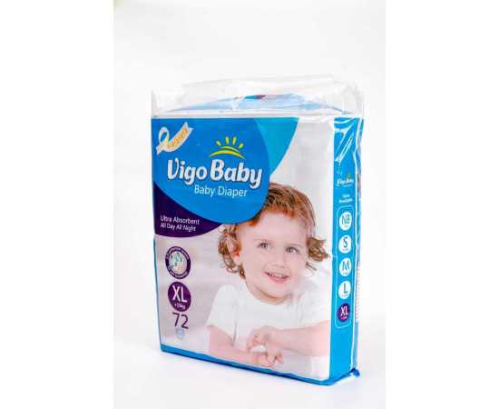 Vigo Diaper (XL/15-17kg/5) Jumbo Pack 72's