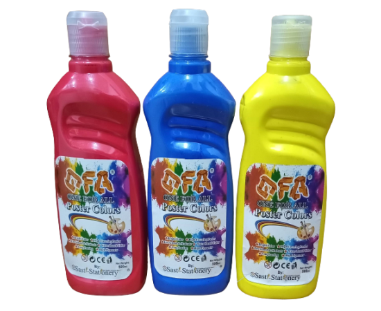 Pack Of 3 OFA 500 Ml Poster Color Bottle Art # SS-PC500ML03