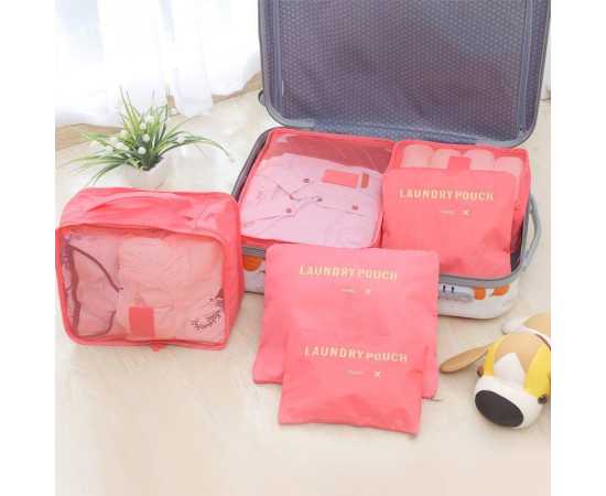 6 Pcs Travel Bags Clothing Underwear Shoes Packing Organizer