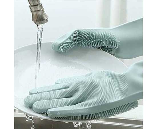 Silicone Magic Blue Cleaning Gloves - 1 Pair