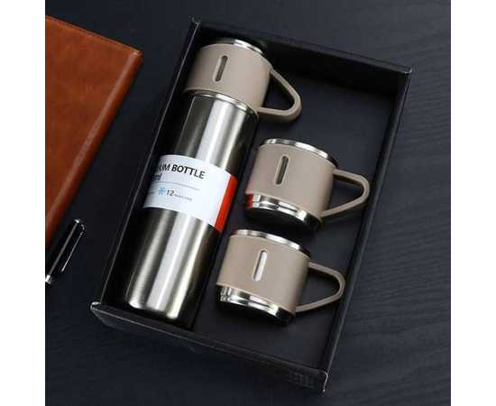 Vacuum Flask Stainless Steel Drinking Thermos Set - 500ml