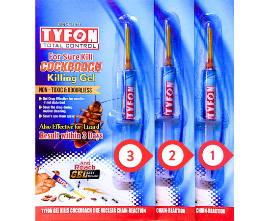 Pack of 3 Triple Action Magic Cockroach killer Gel