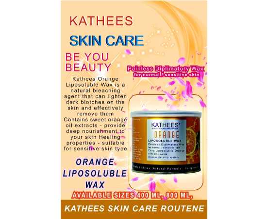 Kathees Orange  Liposoluble Wax - 400ml