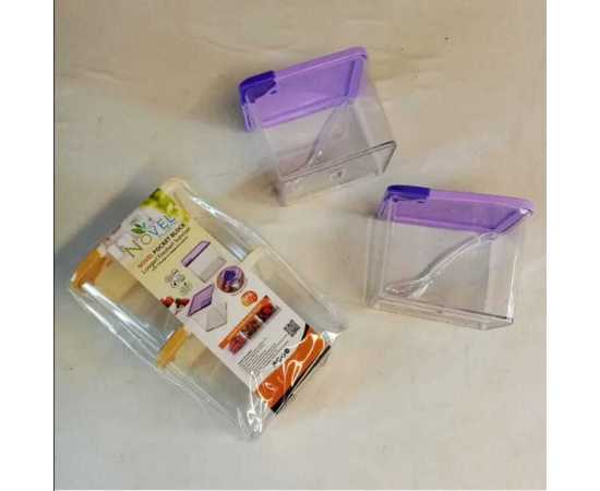 Novel Small Air-Tight Plastic Pocket Jar 150g Capacity - Pack of 2