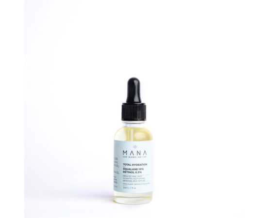 Mana Total Hydration Skin Care Serum 30ml - Squalane 10% Retinol 0.3%