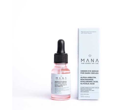 Mana Under Eye Serum 15ml - Alpha Arbutin 1% Peptides 1%