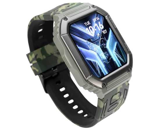 Saga Military Sports Smart Watch With 1.8 Inch Display For Men & Women