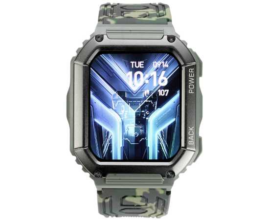 Saga Military Sports Smart Watch With 1.8 Inch Display For Men & Women