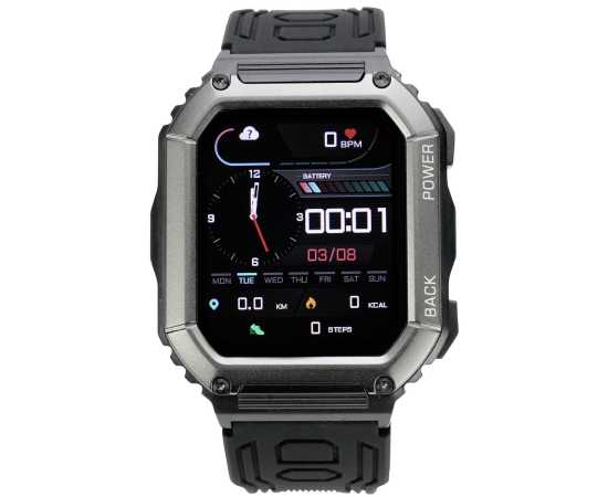 Saga Military Sports Smart Watch With 1.8 Inch Display For Men & Women
