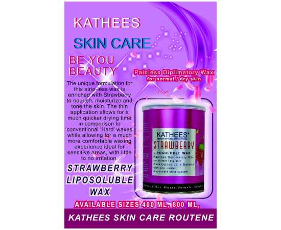 Kathees Strawberry Liposoluble Wax - 800ml