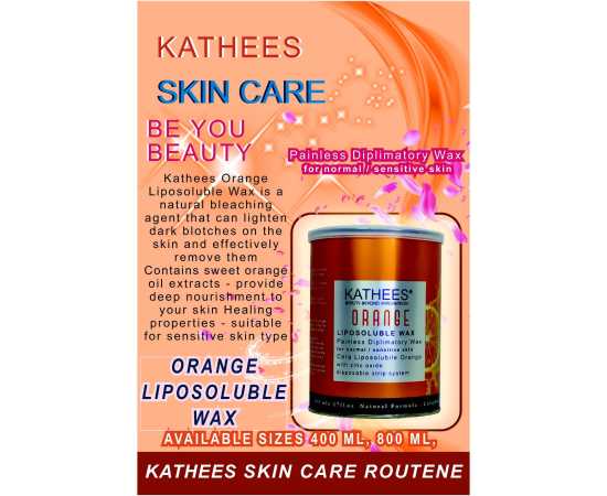 Kathees Orange Liposoluble Wax - 800ml