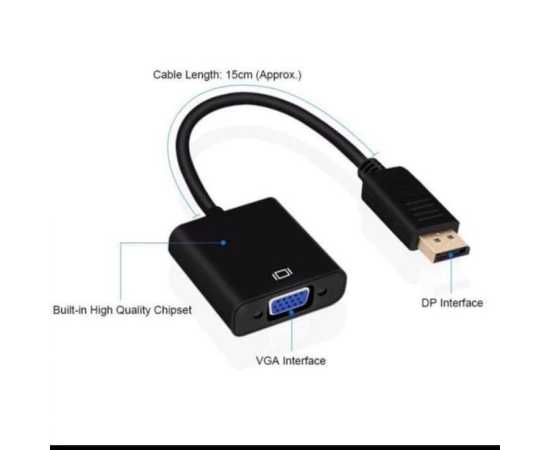 DP o VGA Adapter Cable Male to Female Converter