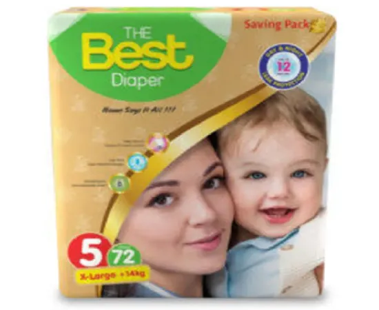 Best Baby Diapers Mega Pack Size 5 XL 72 Pcs