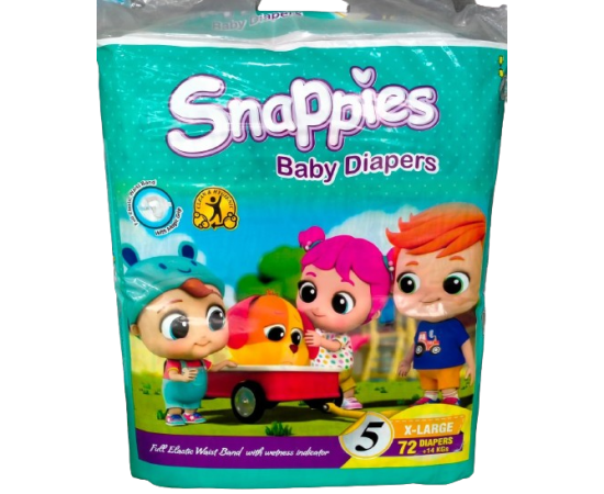Snappies Baby Diapers Size Extra Large ( 11-17 kg ) 72 Pieces