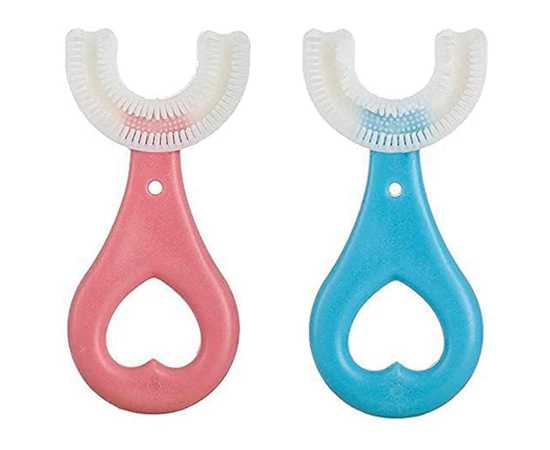 Set of 2 U-Shaped Children's Toothbrush