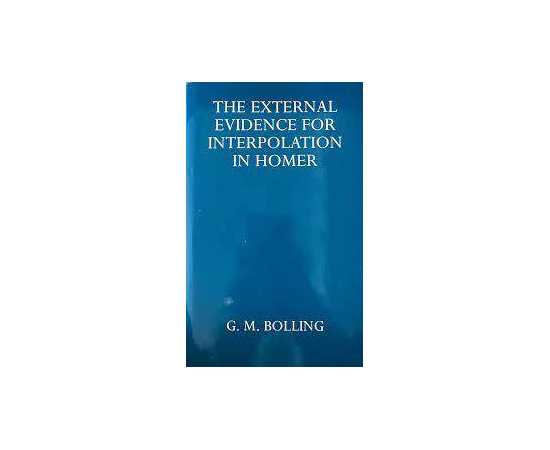 The External Evidence For Interpolation In Homer (HB)