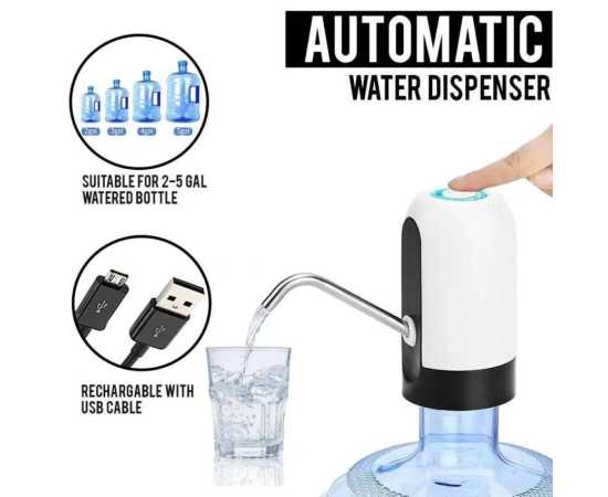 Portable Automatic Electric Water Pump Dispenser Drinking Bottle Usb Rechargeable