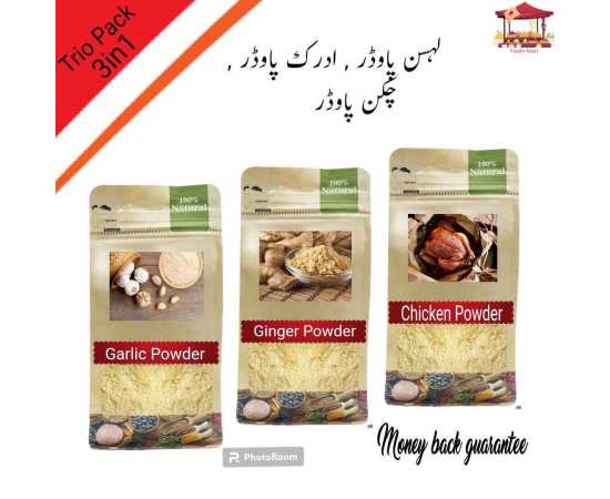 Garlic Powder 100G, Ginger Powder 100G, Chicken Powder