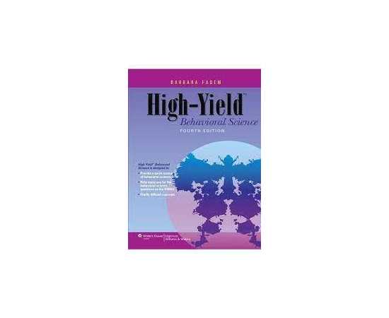 High-Yield Behavioral Science 4/E (PB)
