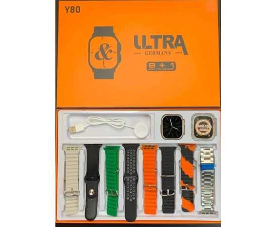 Y80 Ultra 8 + 1 Bluetooth Calling Smartwatch With Amazing 8 Style Of Straps