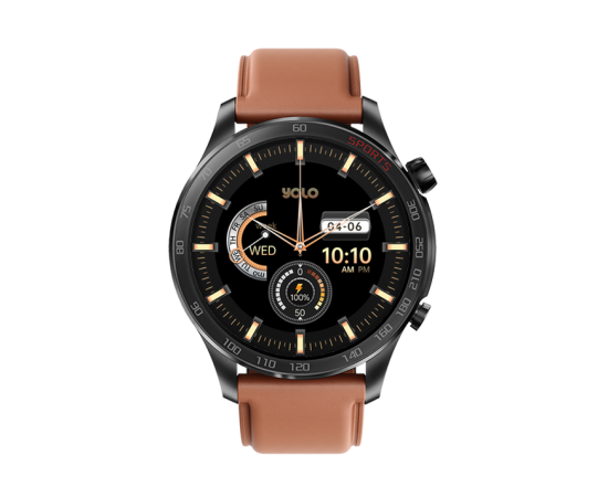 Yolo Ultron Smartwatch With Genuine Leather Strap
