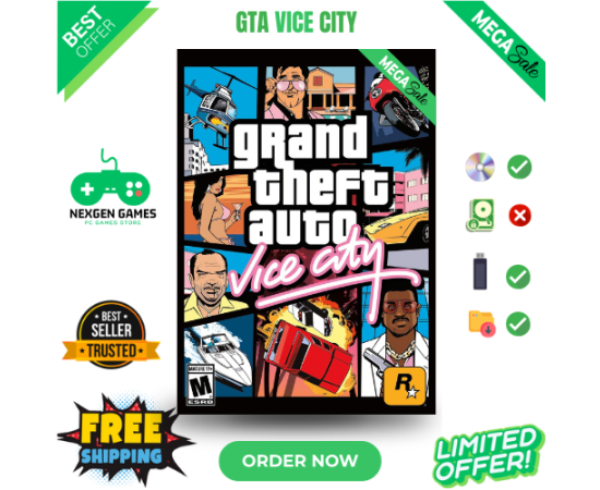 GTA Vice City Game For PC & Leptops in  USB PC Games