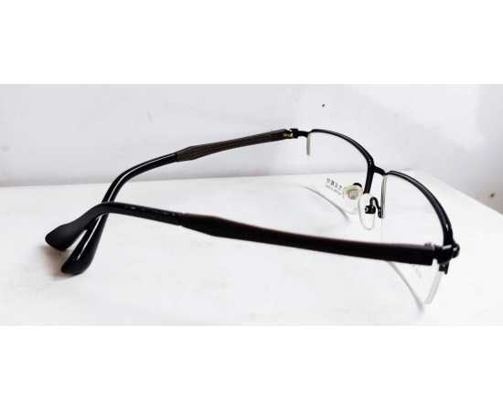 Beautiful Black Color Half Metal Frame Eyeglass
