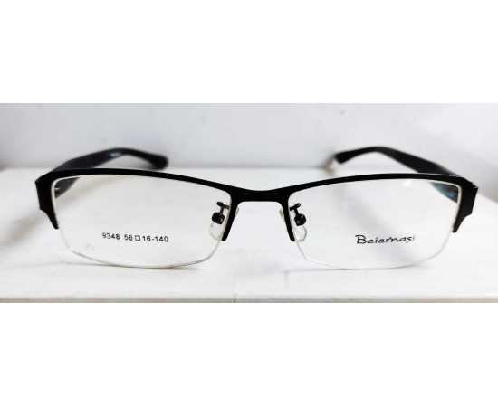 Beautiful Black Color Half Metal Frame Eyeglass