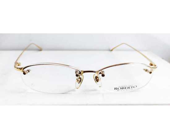 Beautiful Reberto Metal Gold Eyeglass Frame