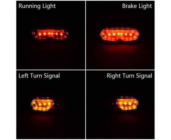 Universal Bike Back Light With Indicator Audi style
