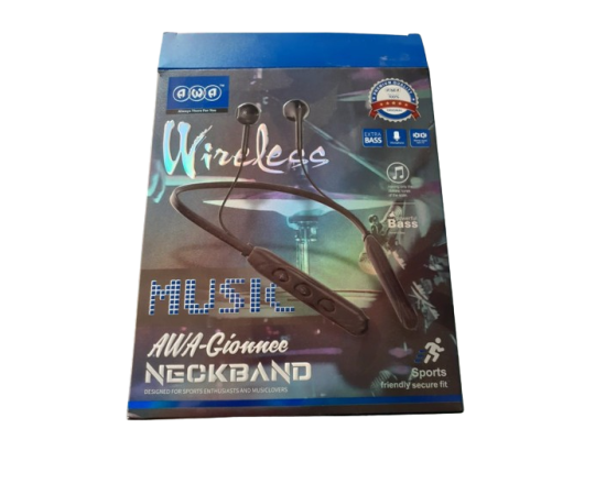 Awa Gionee Wireless Bluetooth Neckband - Black