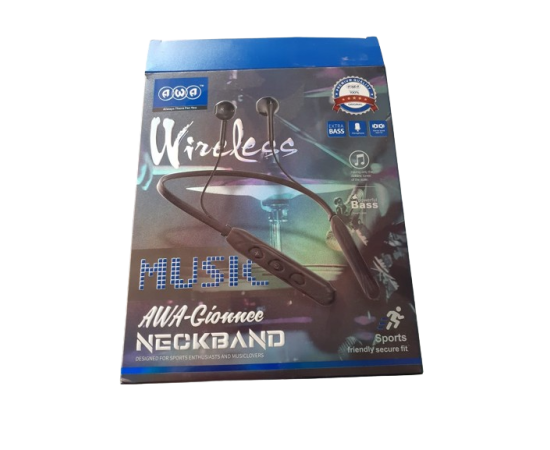 Awa Gionee Wireless Bluetooth Neckband - Black