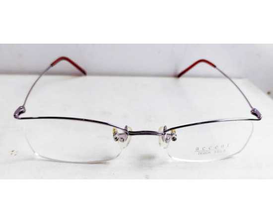 Beautiful Accent Design Metal Eyeglass Frame Square Shape