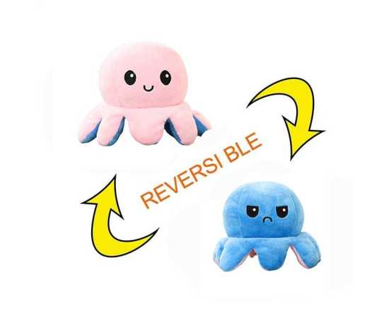 Reversible Octopus Stuffed Creative Mood Change Double-Sided Flip Reversible Octopus Stuffed Creative Mood Change Double-Sided Flip