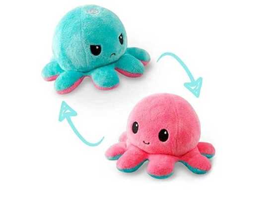 Reversible Octopus Stuffed Creative Mood Change Double-Sided Flip Reversible Octopus Stuffed Creative Mood Change Double-Sided Flip