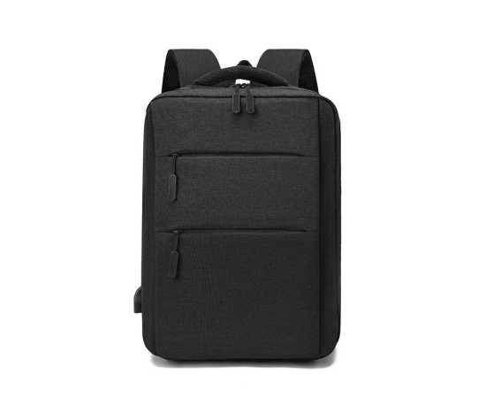 Bag City. Business Laptop Backpack Dual Compartment With USB Port -  Black
