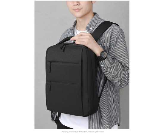 Bag City. Business Laptop Backpack Dual Compartment With USB Port -  Black