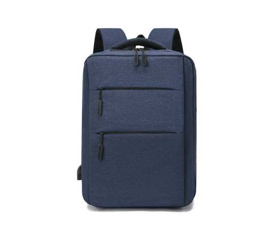 Bag City. Business Laptop Backpack Dual Compartment With USB Port -  Blue
